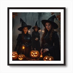 Witches In The Forest Art Print