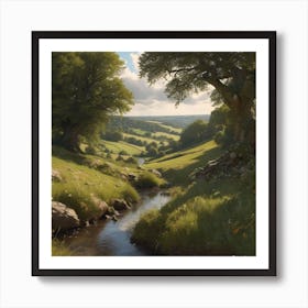 Stream In The Countryside 5 Art Print