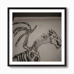 Dragon Skelton Art Print