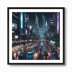 Futuristic City 5 Art Print