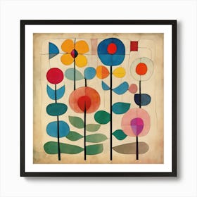 Blossoming, Paul Klee Botanical Abstract Art Print 5 Art Print