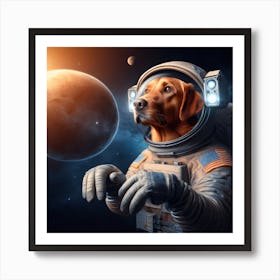 Dog In Space 3 Art Print