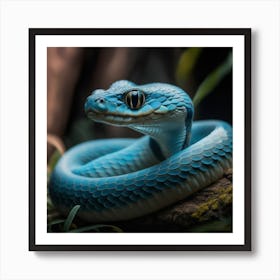 Blue Snake Art Print