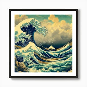 Great Wave Off Kanagawa 3 Art Print