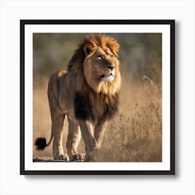 Lion In The Wild Art Print