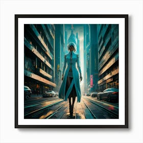 Futuristic Cityscape 30 Art Print