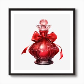 Red Perfume Bottle 9 Art Print