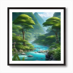 Asian Landscape 8 Art Print