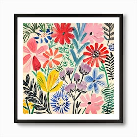 Floral Painting Matisse Style 3 Art Print