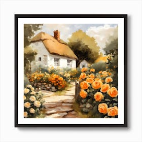 Roses In The Garden Art Print