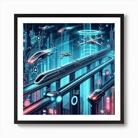 Future Transportation Art Print