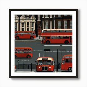 London Bus Art Print 2 Art Print