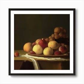 Still Life Apricots Art Print