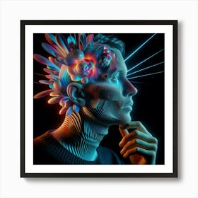 Man'S Head Art Print