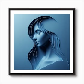 Silhouette a woman 21 Art Print