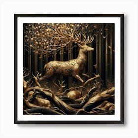 Deer In The Forest 7 Art Print