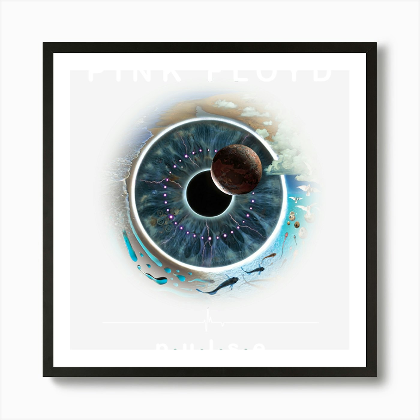 RK90S-NV. Pink Floyd - Pulse Art Pr Framed Wall Art Poster Canvas Print Picture