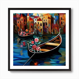 Venice Gondolas Art Print