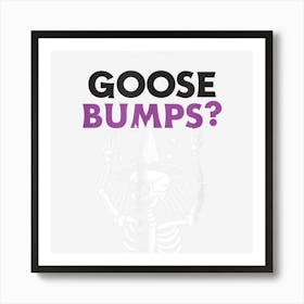 Funny Halloween Goose Bumps Skeleton Witch Hat Art Print