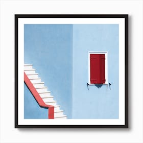 Upstairs Square Art Print