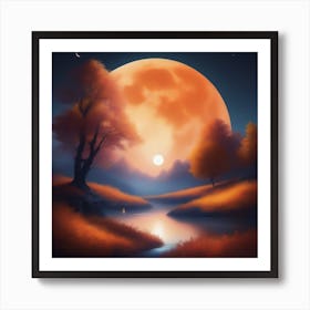 Harvest Moon Dreamscape 24 Art Print