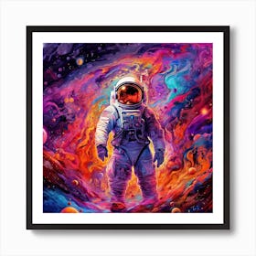 Astronaut Illustration 1 Art Print