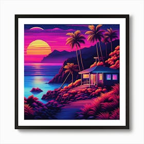 House On The Beach Art Print