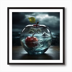 Apple In A Glass Art Print