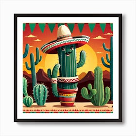 Mexican Cactus 54 Art Print