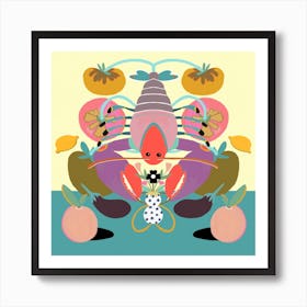 Tomato Lobster Art Print