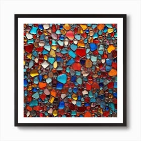 Multi-colored glass, mosaic 1 Art Print