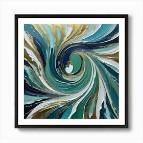 Abstract Swirl Painting Art Print