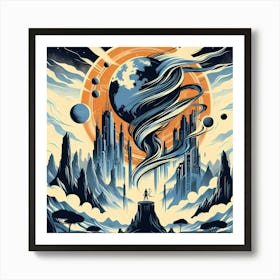 Planet In Space Art Print