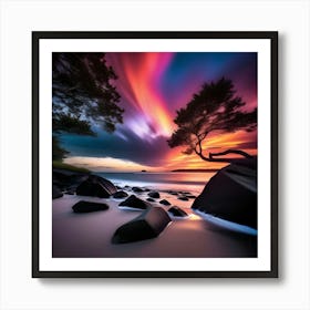 Sunset In Sweden Art Print