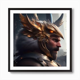 Portrait Of A Warrior Art Print