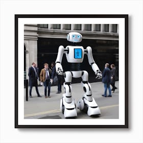 Robot On The Street 6 Art Print