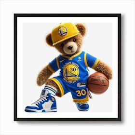 Golden State Warriors Teddy Bear Poster