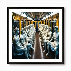 Train Of Statues Art Print