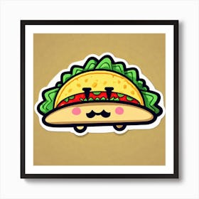 Taco Sticker 12 Art Print