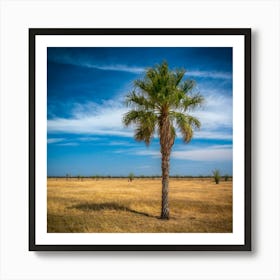 Single Palm Tree Art Print