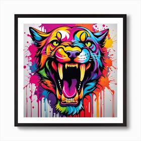 Colorful Tiger 1 Art Print