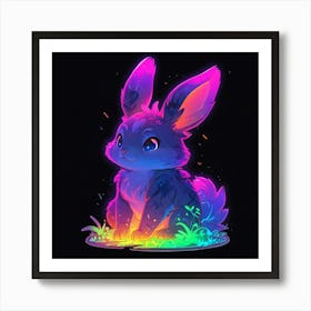 Rainbow Bunny Art Print