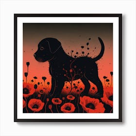 Poppy Dog 1 Art Print