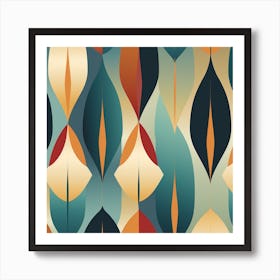 Abstract Leaves Pattern Art Print