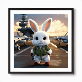 Bunny In Uniform Art Print