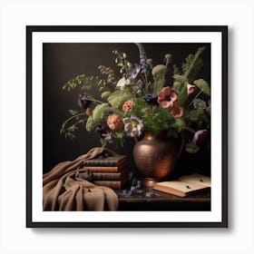 Golden Age Floral Still-life 2.0 1 Art Print