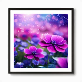 Purple Flowers 1 Art Print