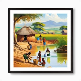African Square Art Print