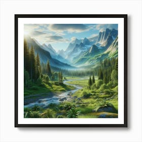 Mountain Landscape 1 Art Print