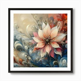 Abstract Flower Painting 21 Art Print